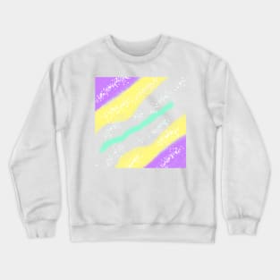 Yellow purple watercolor abstract art Crewneck Sweatshirt